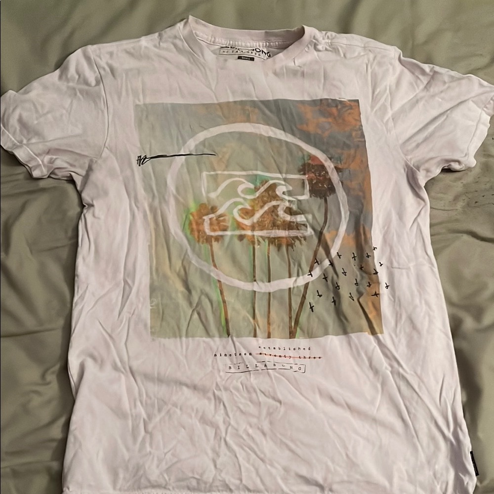 Billabong White Graphic T-Shirt for Men